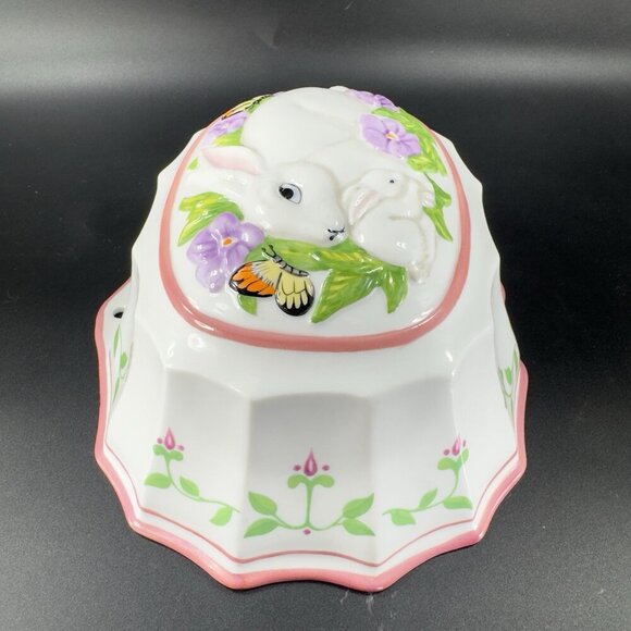 Vintage 1986 Franklin Mint Le Cordon Bleu Decorative Ceramic Mold Bunny Rabbit - Picture 9 of 14